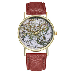 World Map Pattern Women Watches Exquistite Simple Fashion Montre Femme Acier Inoxydable Relogio Feminino High Quality Clock@50