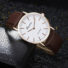 Men Wrist Watch Retro Simple Leather Band Watch Analog Ultra Thin Dial Quartz Watch Man Watches Mens 2019 Men Wristwatch Clock