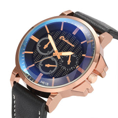 DISU Men Wrist Watch Retro Design Leather Band Analog Alloy Quartz Watch Man new arrival in men wrist watches wristwatch mens