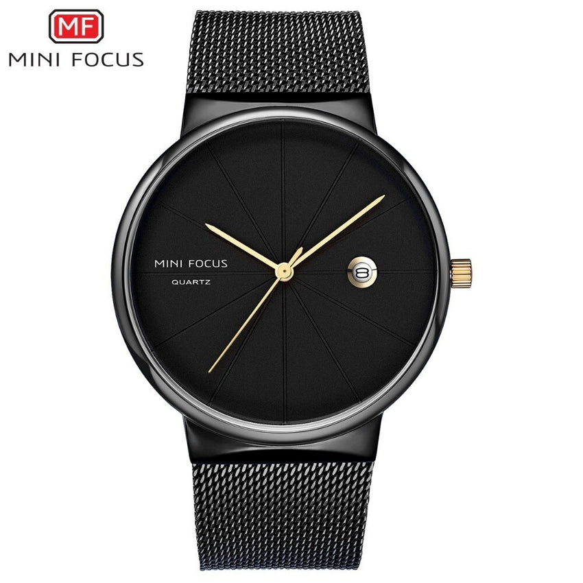 MINI FOCUS Fashion Creative Men Watch Luxury Brand Simple Style Mens Watches Quartz Stainless Steel Band Casual Men's Watches