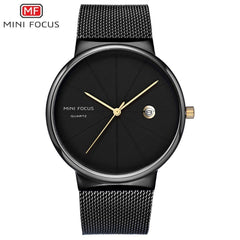 MINI FOCUS Fashion Creative Men Watch Luxury Brand Simple Style Mens Watches Quartz Stainless Steel Band Casual Men's Watches