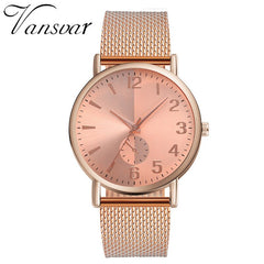 Casual Women Watche Fashion Glass Gemstone Dial Ladies Quartz Wristwatch Rose Gold Mesh Strap Sport  Clock Relojes Para Mujer@50