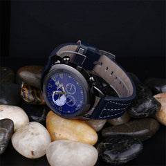 Mens Watches Luxury Business Large Dial Leather Belt Quartz Watch Man big dial watches for men horloges mannen orologio uomo