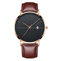 Men's Wristwatch Simple And Unobtrusive Business Leather Strap Casual Quartz Watch Man relojes para hombre horloges mannen