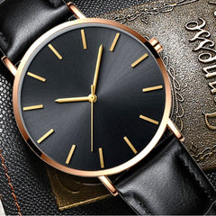 Men's Women Watches Betreasure Ultra Thin Luxury Leather Casual Quartz Wristwatch Mens moda mujer 2019 heren horloge