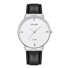 YOLAKO Men's Wrist Watch Casual Quartz Leather Band Strap Analog watch man watches mens 2019 men wristwatch clock