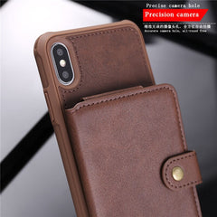Leather Flip For Iphone 8 7 6 6s Plus Cover Zipper Multifunction Wallet Case For iPhone X XS XR XS Max Shockproof Silicone Cover