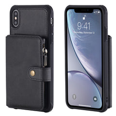 Leather Flip For Iphone 8 7 6 6s Plus Cover Zipper Multifunction Wallet Case For iPhone X XS XR XS Max Shockproof Silicone Cover