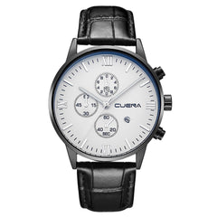 DISU Men Watches Leather Military Alloy Analog Date Quartz Business watch man unique watch for men relogios masculino