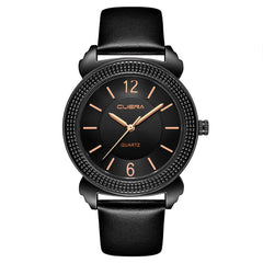 DISU Men Watches Luxury Faux Leather Blue Ray Glass Quartz Analog wristwatch mens unique watch for men relogios masculino