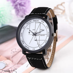 Creative Women Watch Interesting Mathematical Formula Dial Ladies Quartz Wristwatch Leather Strap Clock Simple Relogio Feminino5