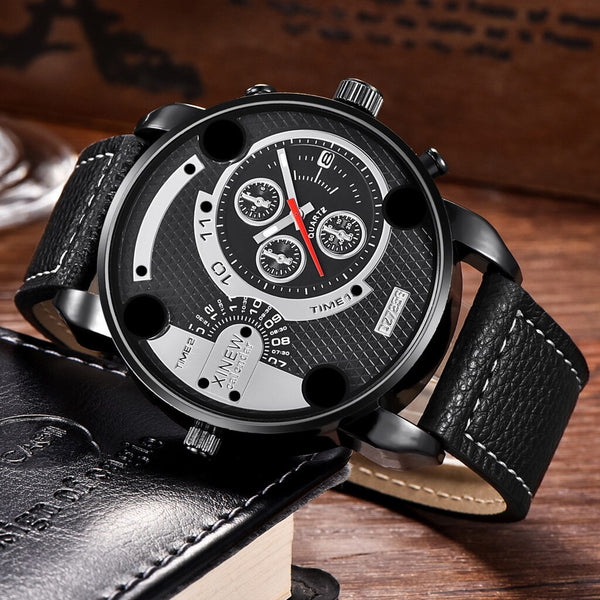 Mens Watches Waterproof Sport Chronograph Quartz Military Wrist Watch Man Reloj Hombre 2019 horloges mannen relogio masculino
