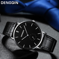 Man Wrist Watch Luxury Quartz Sport Military Stainless Steel Dial Leather Band wristwatch mens watches mens 2019 clock men