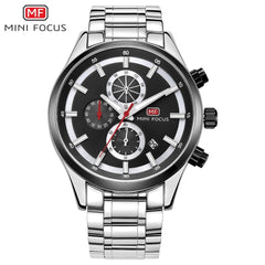MINI FOCUS Luxury Brand Men Watches Stainless Steel Sports Watch Men Waterproof Analog Quartz Wristwatch Mens Relogio Masculino