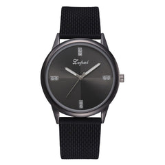 Business Women Watches Black Dial Ladies Quartz Wristwatch High Quality Silicone Strap Temperament Clock Dress Zegarki Damski@50