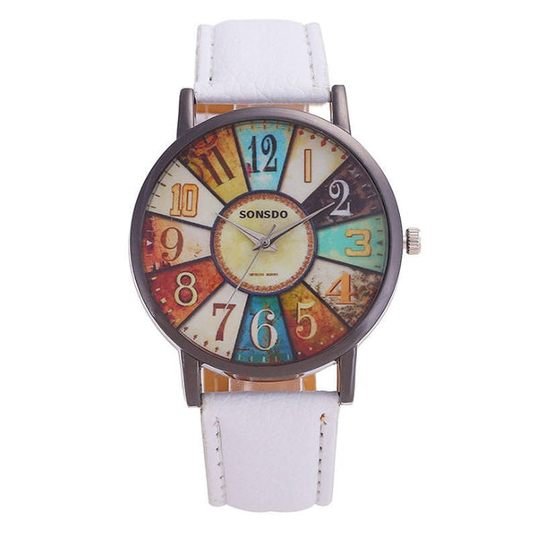 Creative And Unique Zegarki Damskie SONSDO Vintage Harajuku Graffiti  Clock Women's Watches Best Sellers Relojes Para  Mujer@50