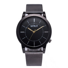 Hot Sale Mens Temperament  Watch Thin Disc Male Clock  Quartz Wristwatch  Mesh Strap Classic Business Relogio Masculino @50