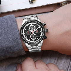 MINI FOCUS Luxury Brand Men Watches Stainless Steel Sports Watch Men Waterproof Analog Quartz Wristwatch Mens Relogio Masculino