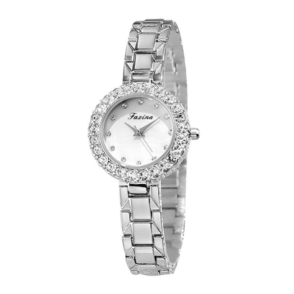 Rose Small And Exquisite Women's Models With Rhinestone Ladies Watches Fashion Luxury Wristwatch Clock Durable Watch Saat@50