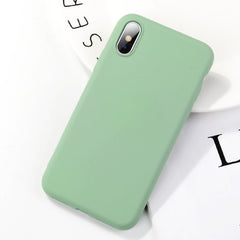 TIKITAKA Shockproof Soft Silicone Phone Case For iPhone X XS XR XS Max 8 7 6 6S Plus Candy Color Rubber Protection Back Cover