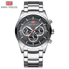 MINI FOCUS Mens Watches Top Brand Luxury Stainless Steel Quartz Watch Men Waterproof Sports Watches Man Clock Men's Wristwatches