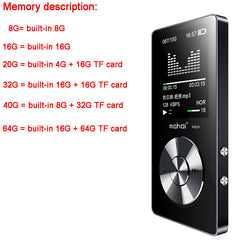 portable metal mp3 player Built-in Speakers e-book fm radio clock audio recorder flac lossless hifi sports music video player