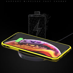 Transparent Glass Case For iPhone 8 Plus 7 6 6s XS Max XR X Colorful Case Ultra Thin Soft Edge Shockproof Cover Coque