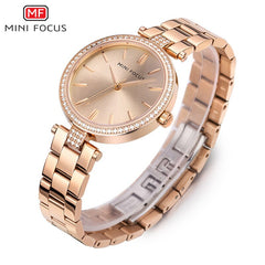 MINIFOCUS Quartz Women's Watches Brand Luxury Fashion Ladies Watch Women Waterproof Rose Gold Lady Watch For Woman Wristwatches