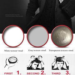 Men Retro Hair Oil Wax Hair Styling Gel Strong Hold Matte Finished Hair Spray Shine-Free Matte For Dry Hair Lasting Shaping