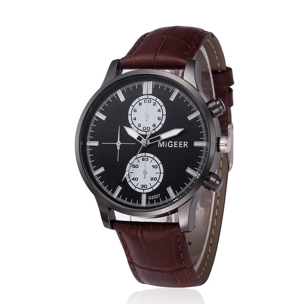 Men Wrist Watch Retro Design Leather Band Analog Alloy Quartz Watch Man Reloj Hombre 2019 Men Wristwatch Clock relogio masculino