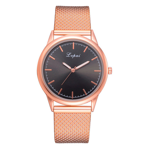 Best Selling Women's Watches Silicone Strap Fashion Ladies Quartz WristwatchRose Gold Disc Simple Clock  Bayan Kol Saati@50