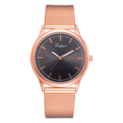 Best Selling Women's Watches Silicone Strap Fashion Ladies Quartz WristwatchRose Gold Disc Simple Clock  Bayan Kol Saati@50