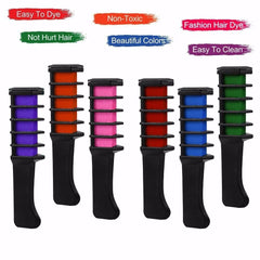 drop ship 6/1pc Mini Hair Dye Comb Disposable Personal Salon Use Crayons Grey Purple Red Hair Color Chalk Hair Dyeing Tool TSLM2