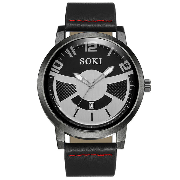 SOKI Men's Wrist Watches 2019 NEW Sport Quartz Leather Watch Man zegarek meski Men Wristwatch Clock relogios masculinos