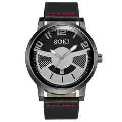 SOKI Men's Wrist Watches 2019 NEW Sport Quartz Leather Watch Man zegarek meski Men Wristwatch Clock relogios masculinos