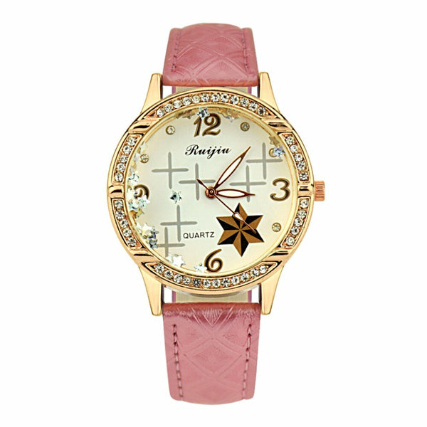 Disc Cute Style Symbol Star Pattern Roman Numerals Ladies Watch Nice Orologio Donna Women's Watches Reloj De Mujer Clock @50