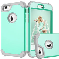 360 Full Body Protective Phone Cases For iPhone 7 6 6s Plus Case Durbale 3 in 1 Hybrid PC+TPU Cover Shockproof Armor Screen Film