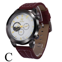 Mens Watches Luxury Business Large Dial Leather Belt Quartz Watch Man big dial watches for men horloges mannen orologio uomo