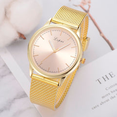 Best Selling Women's Watches Silicone Strap Fashion Ladies Quartz WristwatchRose Gold Disc Simple Clock  Bayan Kol Saati@50