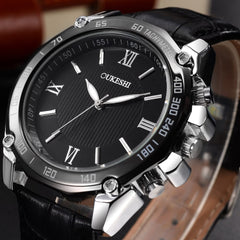 Men Wrist Watches Luxury Stainless Steel Quartz Military Sport Leather Band Dial Watch Man Reloj Hombre 2019 erkek kol saati