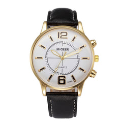 Men Watch Retro Design Leather Band Analog Alloy Quartz Watch Man watches mens 2019 men wristwatch clock