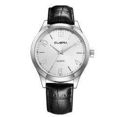 Men Watch Luxury Faux Leather Blue Ray Glass Quartz Analog watch man watches mens 2019 relogios masculino