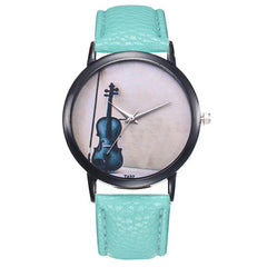 Women's Watches Bayan Kol Saaty Fashion Simple Violin Pattern Watch Reloj De Mujer Montre Femme Acier Inoxydable @50