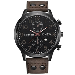 Men Wrist Watches Fashion Sports Date Analog Quartz Leather Stainless Steel Watch Man relojes hombre 2019 montre homme