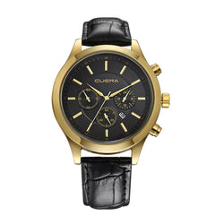 Men's Watch Leather Military Alloy Analog Quartz  Business Date Wristwatch Mens Montre Homme 2019 zegarek meski orologio uomo