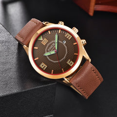 Men's Wrist Watch Military Leather Waterproof Date Quartz Analog Army Quartz watch man watches mens 2019 relogio masculino