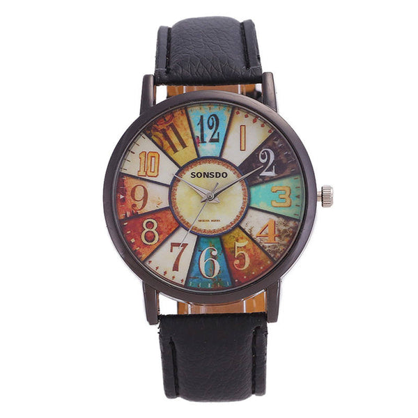 Creative And Unique Zegarki Damskie SONSDO Vintage Harajuku Graffiti  Clock Women's Watches Best Sellers Relojes Para  Mujer@50