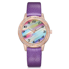 Women's Watches Casual watch De Mujer Zegarki Damskie Rainbow Dial Vintage Belt Ladies Exquisite Clock Bayan Saat@50