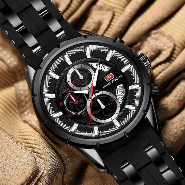 MINIFOCUS 3D unique sports watch Men Luxury Brand military men's watches quartz watches Waterproof Male Clock Luminous Hands