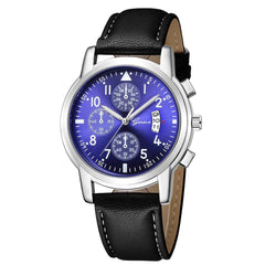 DISU Men Wrist Watch New Fashion Luxury Leather Band Analog Quartz Diamond watch man wrist watches day date mens watches